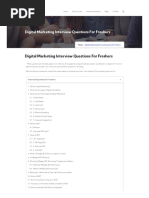 WWW Buddhaslearning Com Digital Marketing Interview Questions For Freshers