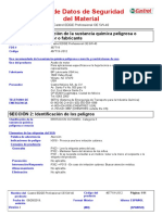 Hoja de Datos de Seguridad Del Material