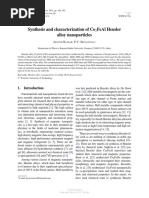 Synthesis and Characterization of Co2FeAl Heusler Alloy Nanoparticle