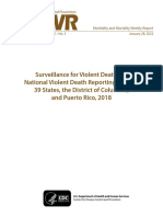 Surveillance For Violent Deaths - National Violent Death Reporting System, 39 States, The District of Columbia, and Puerto Rico, 2018