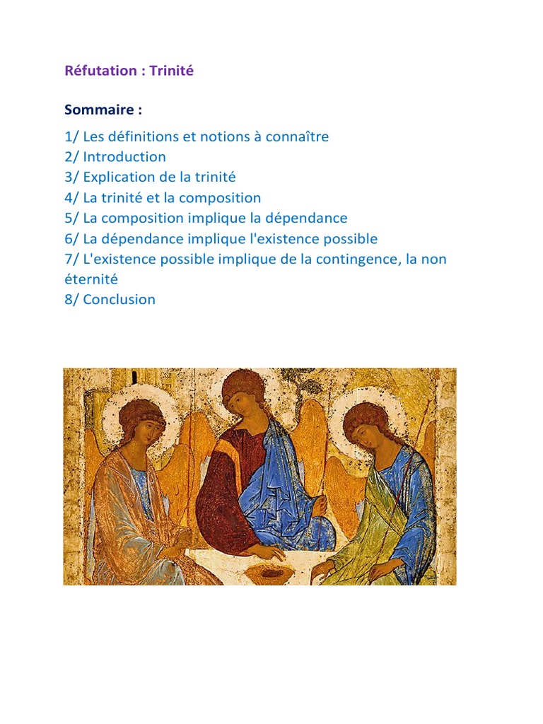 Refutation Trinite | PDF | Dieu | Trinité