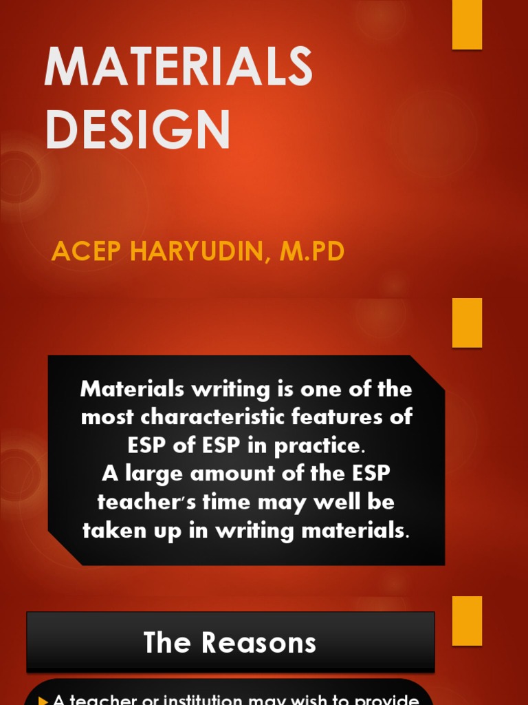 11 Esp Materials Design Ok Download Free PDF Learning Teaching Method
