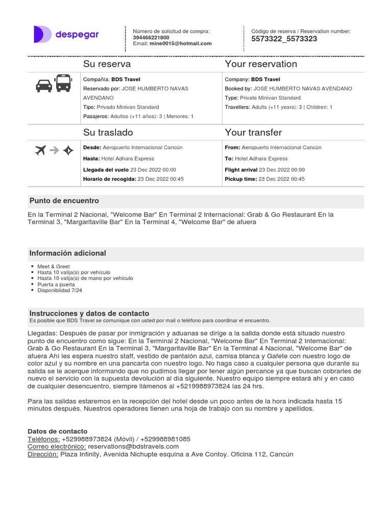 Voucher Transfer 11513770 | PDF | Edificios y estructuras de transporte ...