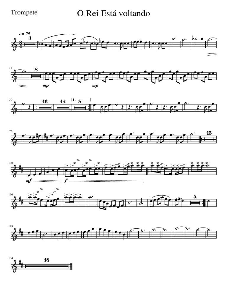 A musical score depicting the return of the king pdf
