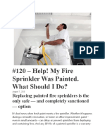 Replace Painted Fire Sprinklers - The Only Safe Option