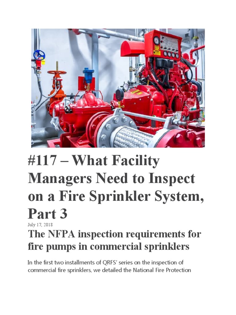 5-What Facility Managers Need To Inspect On A Fire Sprinkler System ...