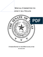 Senate Special Committee To Protect All Texans Interim Report