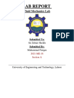 Fluid Mechanics Lab Report Analysis