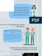 Preparación de Sucedáneosde Leche Materna en Hospitales