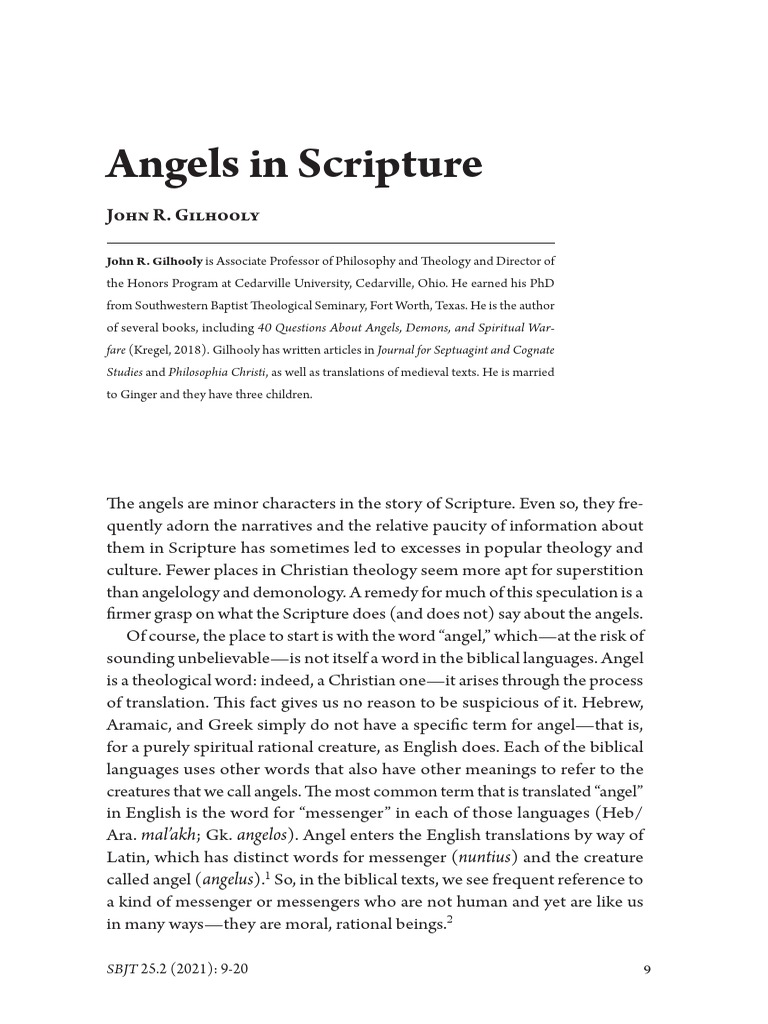 Angels In Scripture Pdf Angel Acts Of The Apostles
