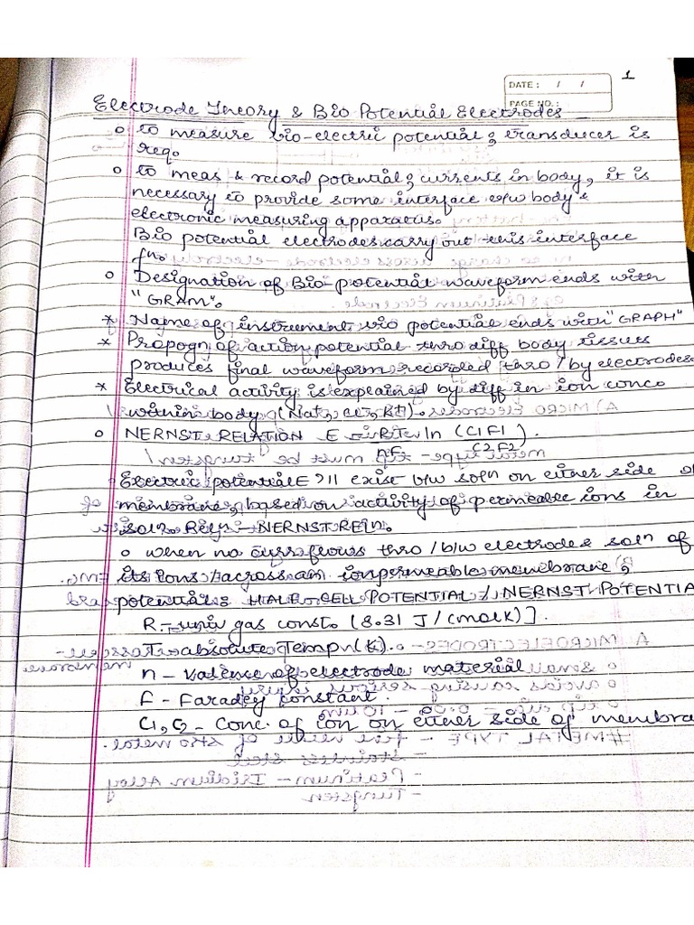 Medical Electronics Notes | PDF