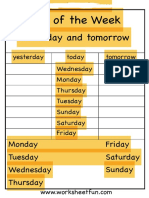 Days of The Week Worksheet Fun 1