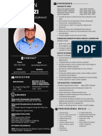 Blue and White Background Simple Resume