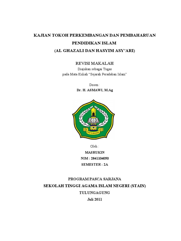 KAJIAN TOKOH PERKEMBANGAN DAN PEMBAHARUAN PENDIDIKAN ISLAM ...