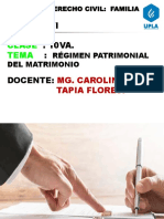 Régimen patrimonial matrimonio