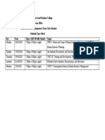 HRM Class Schedule