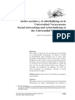 Redes Sociales y El Ciberbullying en La Universidad Veracruzana Social Networking and Cyberbullying at The Universidad Veracruzana