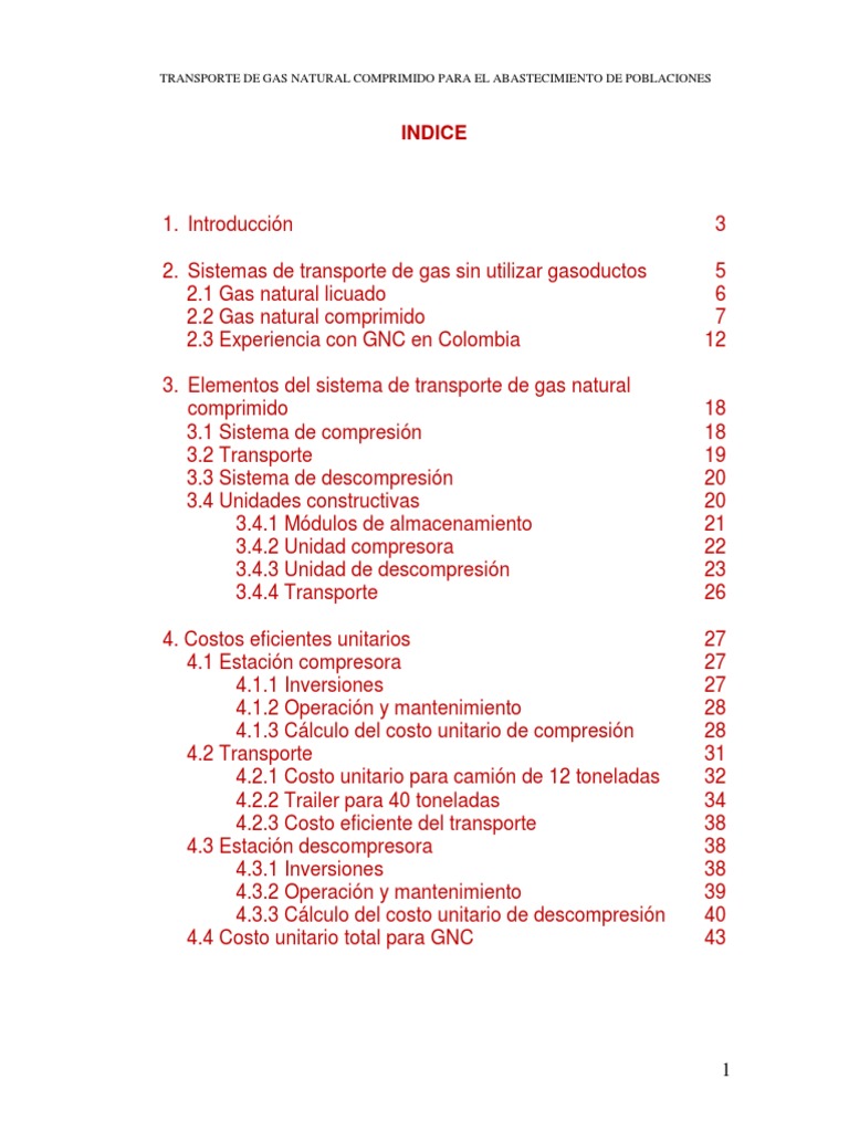 Transporte de Gas Natural Comprimido | PDF | Gas natural licuado ...