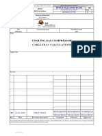 Cooling Gas Compressor: Cable Tray Calculations