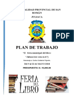 Plan de Feria Del Libro 2018