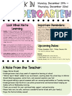 Kindergarten Newsletter 12-22-22