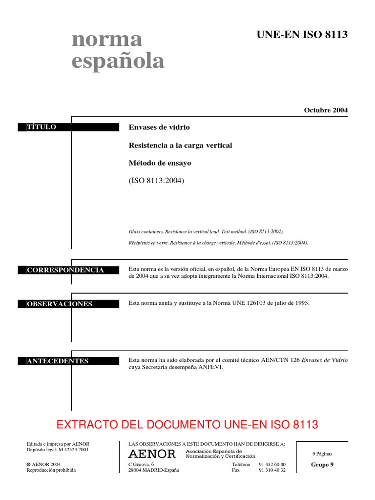 (EX)UNE-EN_ISO_8113=2004 | PDF