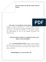 Ação de divórcio litigioso c/c alimentos e partilha de bens