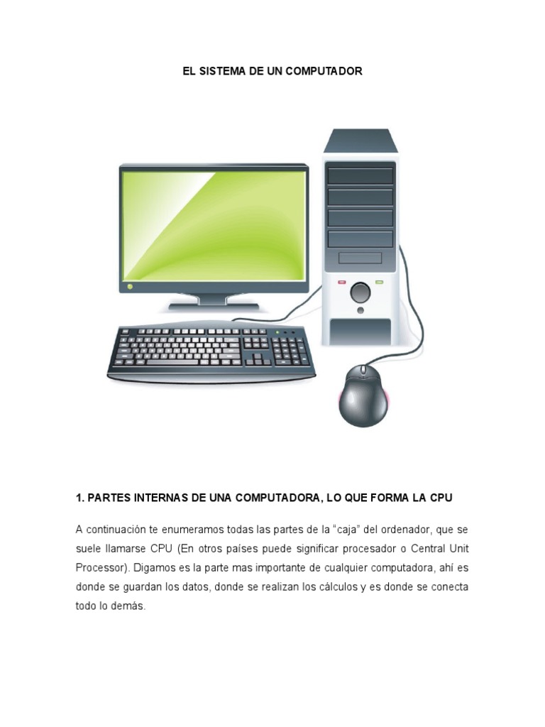 Partes Internas de una Computadora | PDF | Hardware de la computadora ...