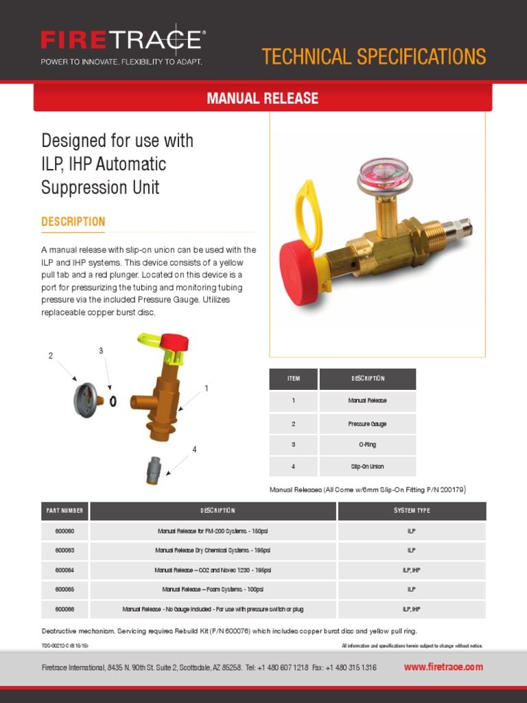 Manual Release - TDS-00212 | PDF | Gases | Chemical Engineering