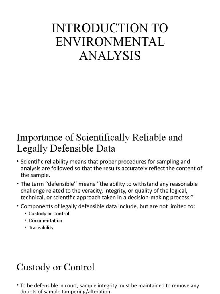 Environmental Analysis Fundamentals | PDF | Quality Assurance ...