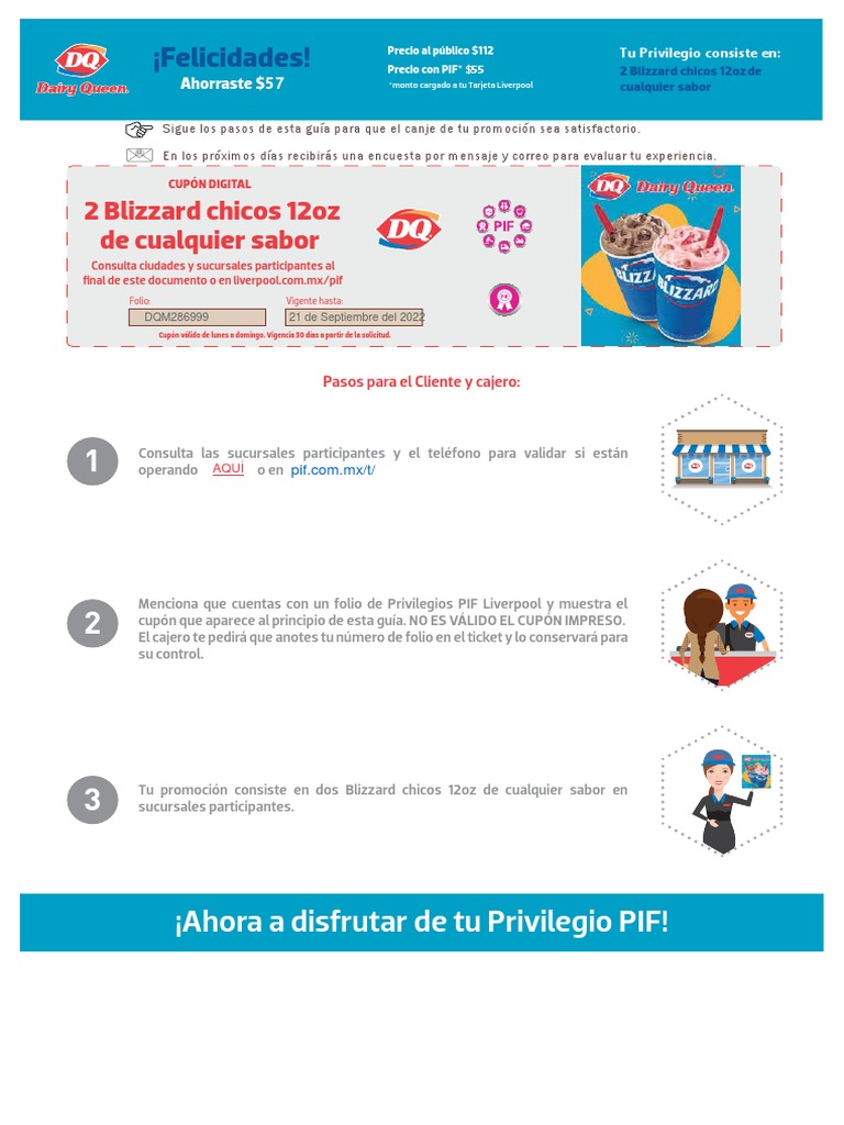 Cupón Blizzard PIF Liverpool | PDF | Ciudad de México | Cupón