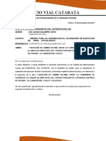 CARTA N° 004 CONSORCIO VIAL CATARATA - REMITO PARA SU APROBACION EL CALENDARIO DE EJECUCION DE  OBRA    ACTUALIZADO. (1)