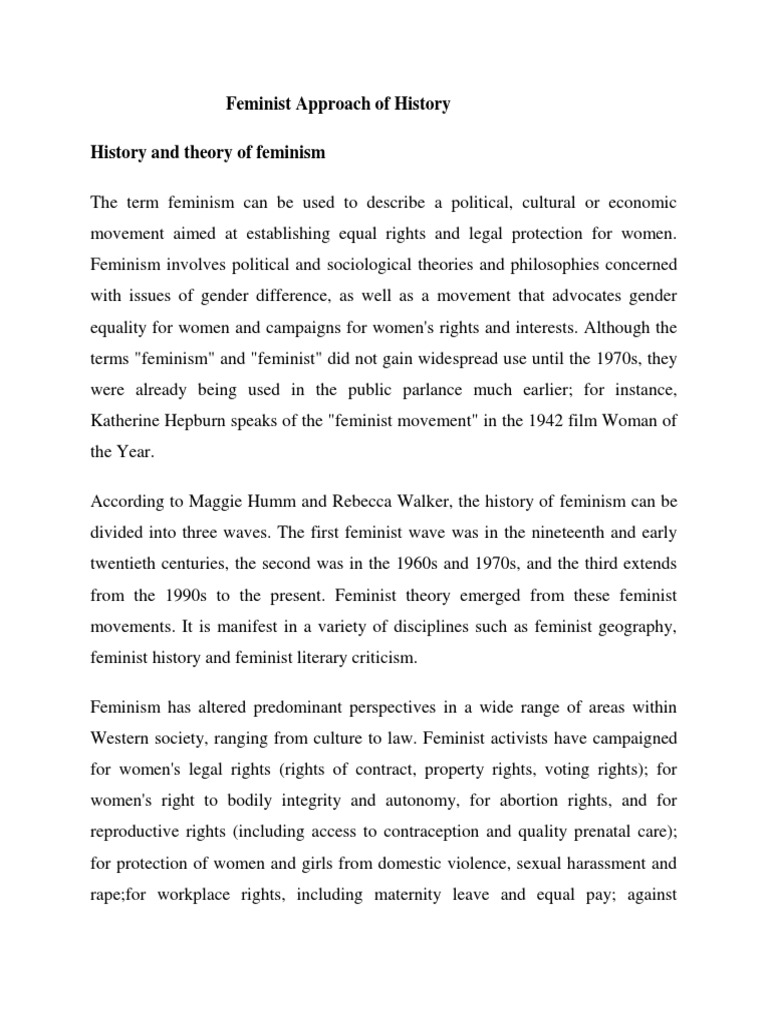 History and Waves of Feminism | PDF | Gender Studies | Feminism