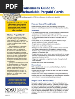 FE1679 Consumer Guide To Reloadable Prepaid Cards