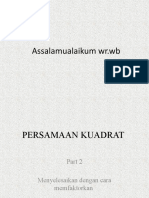 PERSAMAAN KUADRAT Part 2