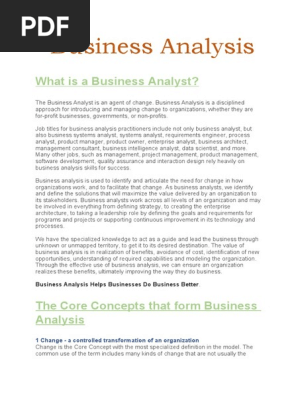 Business Analysis