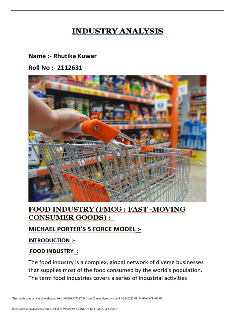 FMCG Industry Analysis | PDF | Food Industry | Prices