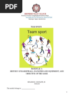 Module-1 Team Sports - Basketball - BPE 3O