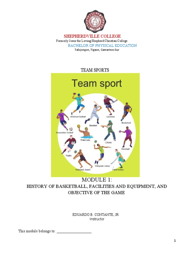 Module 1 Team Sports Basketball Bpe 3o Pdf Sports Rules And