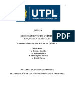 Informe Química Analítica Agua Oxigenada