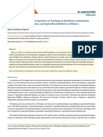 Retrospective and Perspectives of Teaching in Machinery Automation Mechatronics and Agricultural Robotics in Mexico