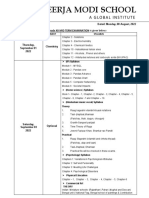 Grade - Xii 1ST Quarterly Exam - Date Sheet & Syllabus