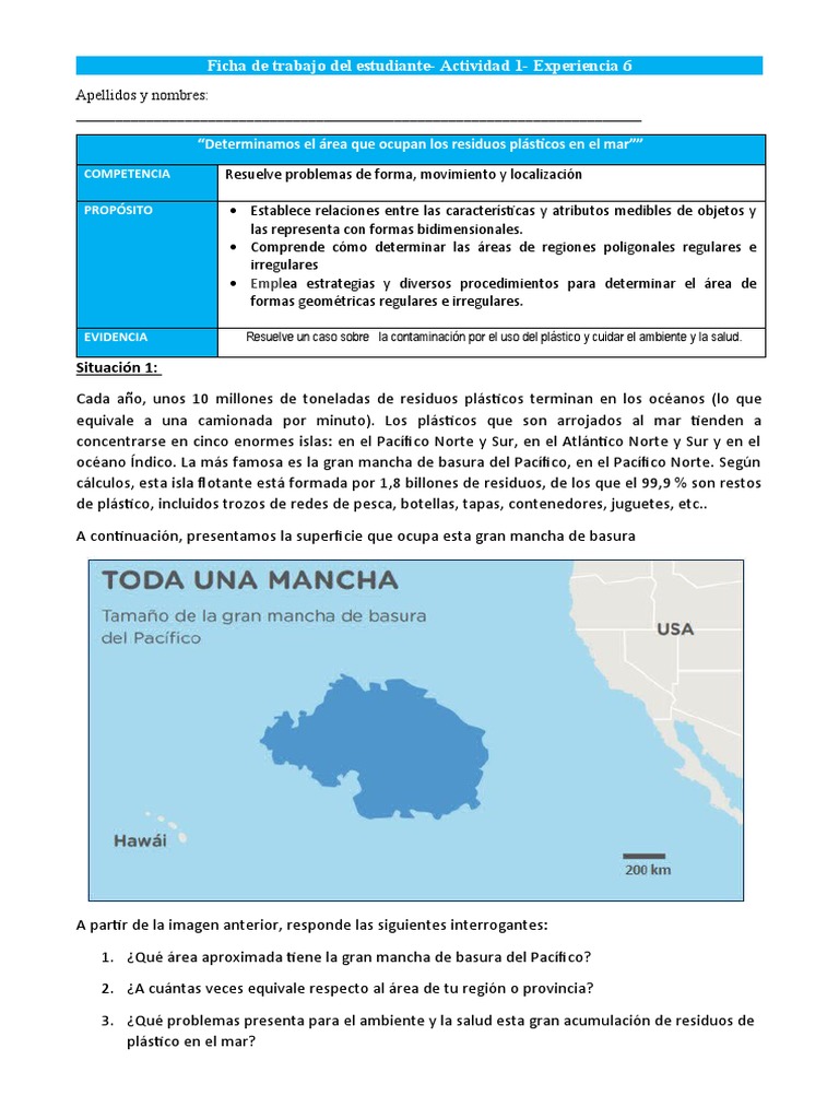 Área de Residuos Plásticos en el Mar | PDF | Residuos | El plastico