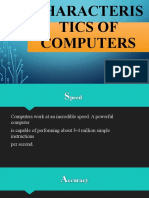 Characteristics of Computers