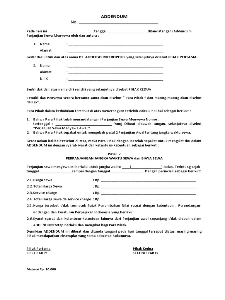 ADDENDUM | PDF | Pengelolaan Keuangan & Uang