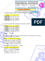 Examen Bimestral de Primero Estadistica