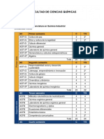 Licenciatura en Quimica Industrial MM Plan de Estudios 1