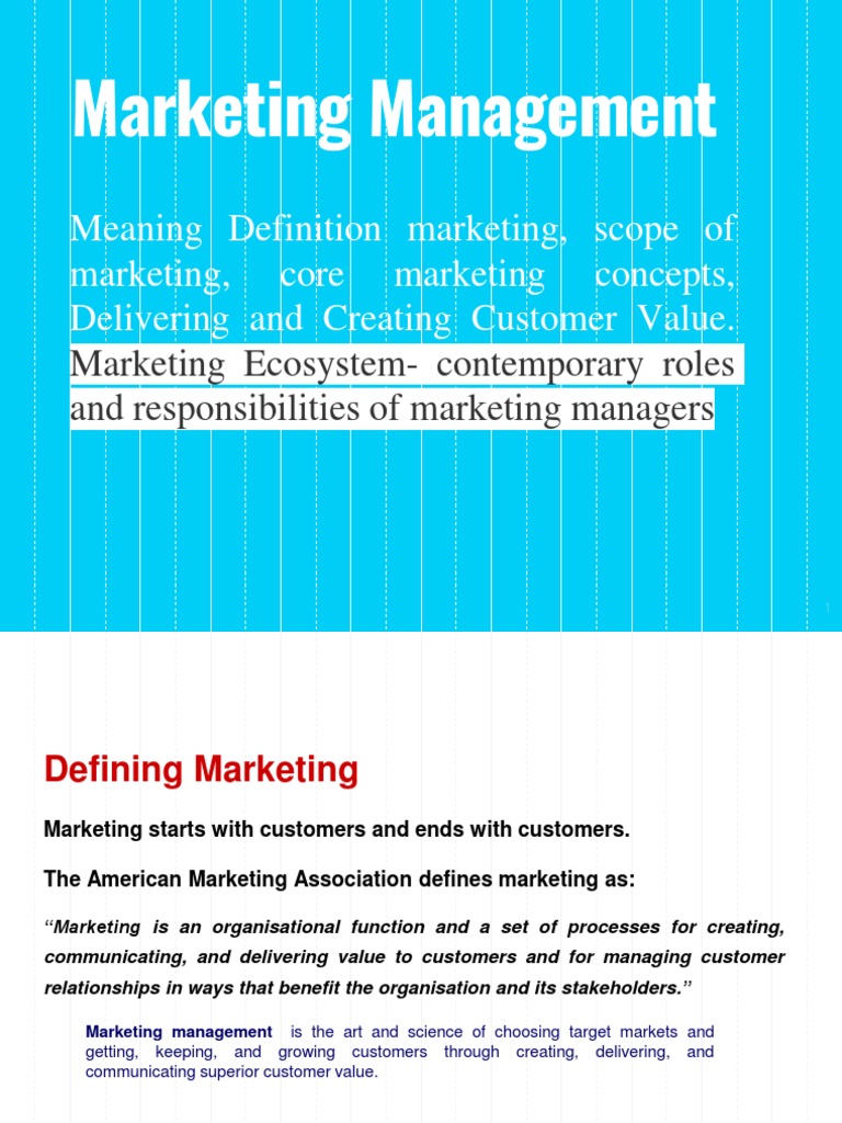 MM Unit 1 | PDF | Marketing | Economies