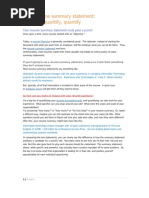 Download Your Resume Summary Statement by Aloe Gel SN61582008 doc pdf