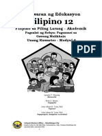 SLEM - Modyul4 - Pagsulat NG Rebyu - Pagsusuri Sa Gawang Malikhain